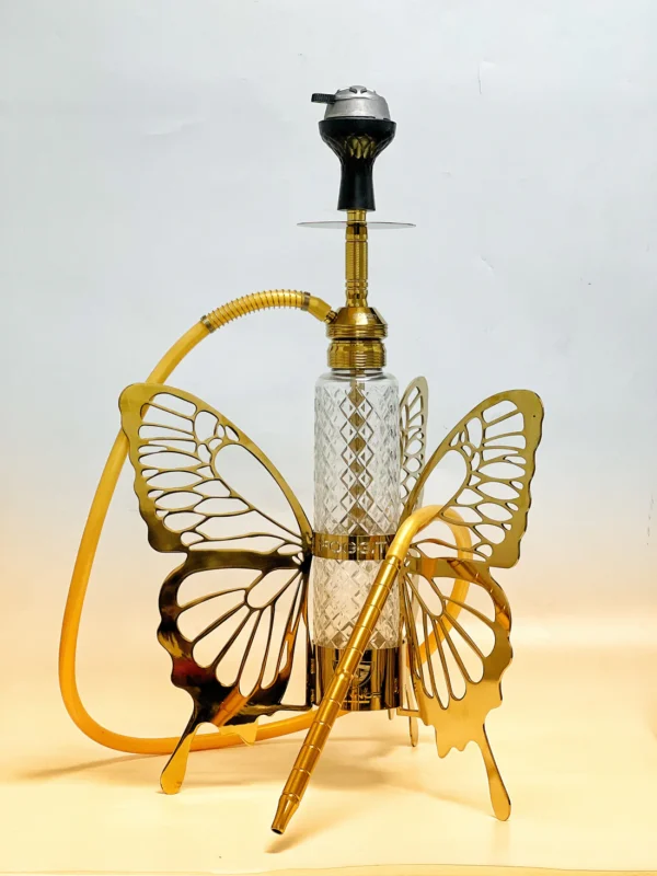 VG France Butterfly Hookah with 3 Bags (LED & Remote) - Bronze