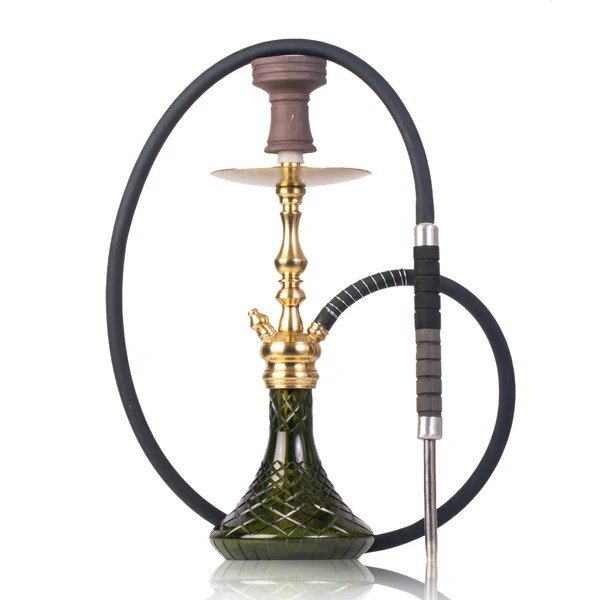 Cocoyaya Simba Hookah - Dark Green Base/ Golden Stem