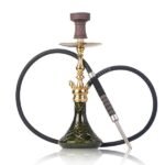 Cocoyaya Simba Hookah - Dark Green Base/ Golden Stem