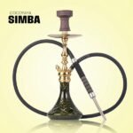 Cocoyaya Simba Hookah - Dark Green Base/ Golden Stem