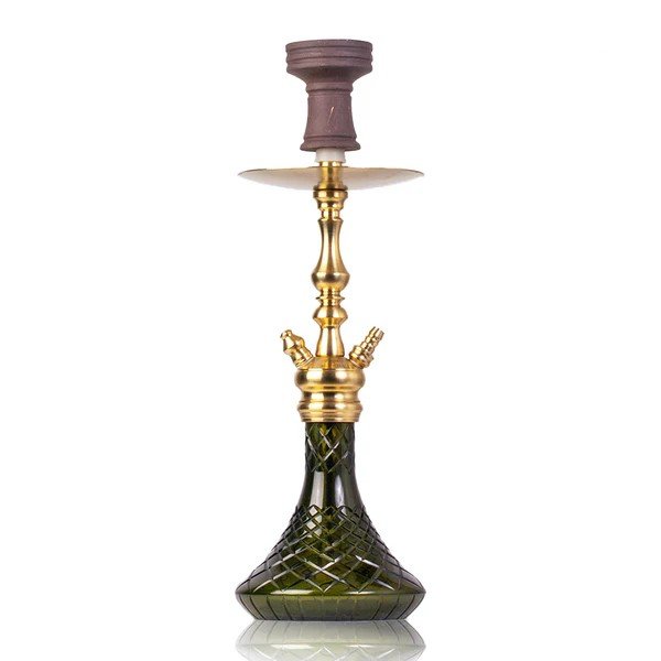 Cocoyaya Simba Hookah - Dark Green Base/ Golden Stem