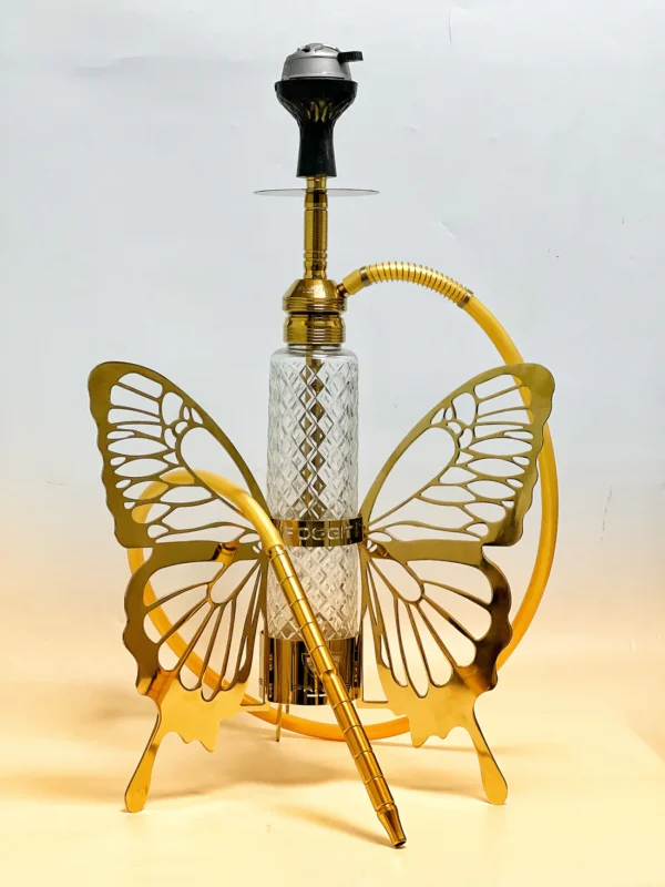 VG France Butterfly Hookah with 3 Bags (LED & Remote) - Bronze