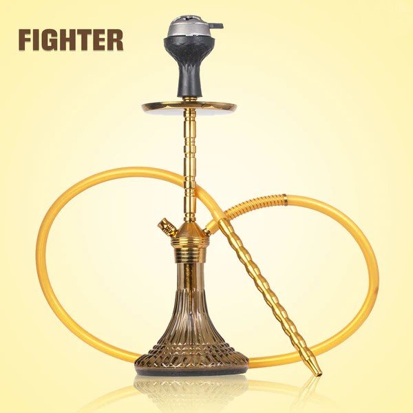VG France Fighter R2 Hookah 2.0 | Gold Stem | Grey Base | SC | HMD | Bag