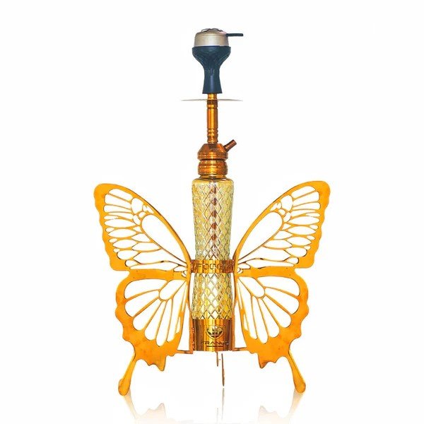 VG France Butterfly Hookah with 3 Bags (LED & Remote) - Bronze