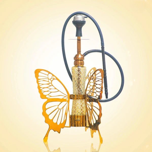 VG France Butterfly Hookah with 3 Bags (LED & Remote) - Bronze