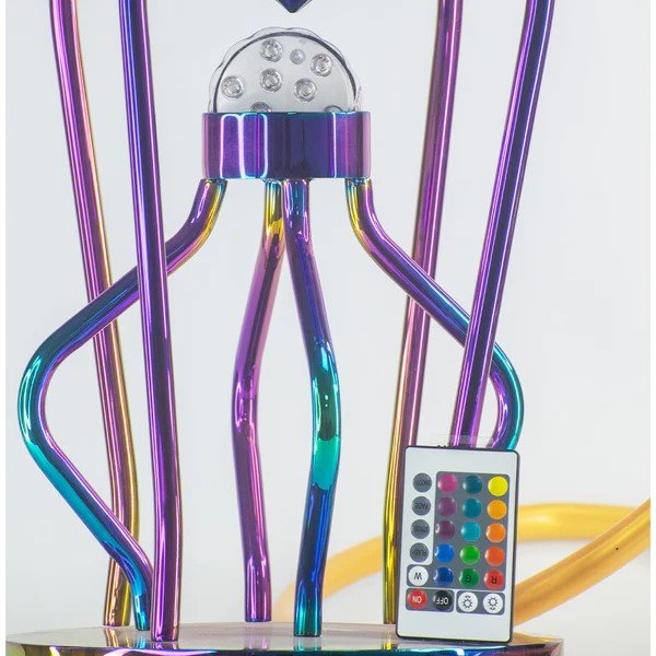 Gemstone Hookah - Rainbow Stem (Blue Base)