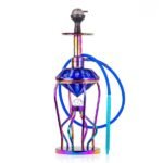 Gemstone Hookah - Rainbow Stem (Blue Base)