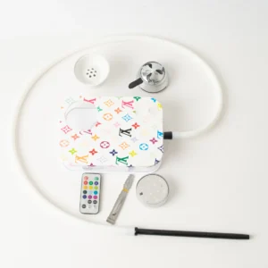 LV-Printed Car Hookah with LED Light & Remote