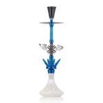 COCOYAYA Amara Hookah with 4 Pipes - White Base/Rainbow Stem