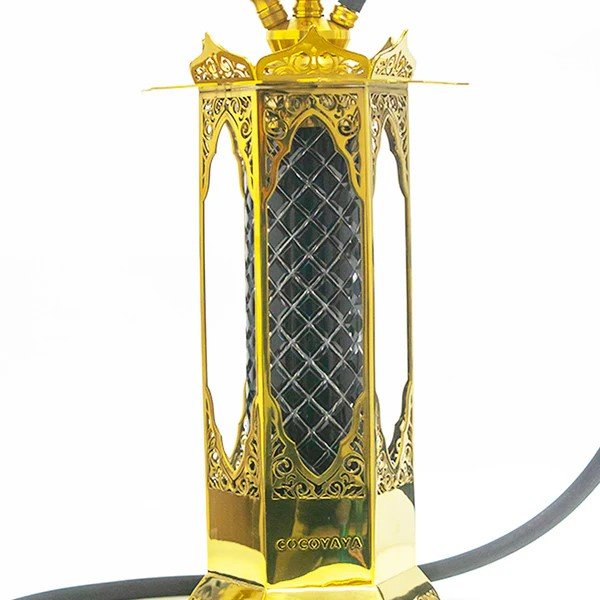COCOYAYA Minar Hookah - Gold Stem / Bottle Base